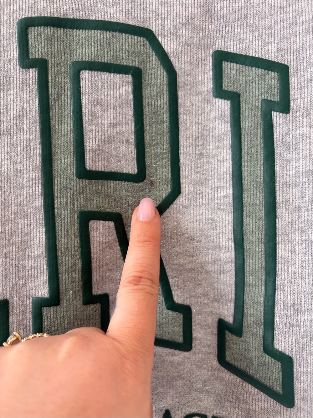 American Eagle Outfitters Gray Sweatshirt with Green PARIS Print - Picture 2 of 4